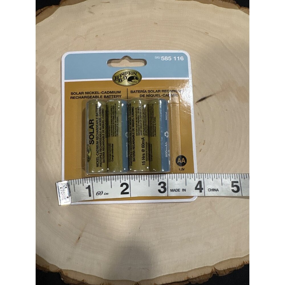 Hampton Bay AA Solar Rechargeable Nickel-Cadmium Batteries 800mAh 2 Packs - Picture 6 of 7
